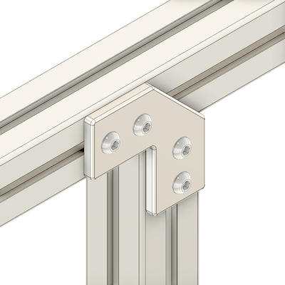 41-154-0 MODULAR SOLUTIONS ALUMINUM CONNECTING PLATE<br>135MM X 135MM FLAT CORNER